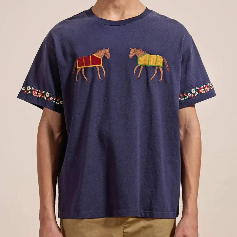 Found Horse Equine Tee in Vintage Navy, Size XS - Picture 4 of 13